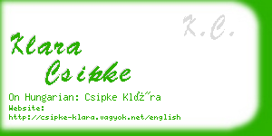 klara csipke business card